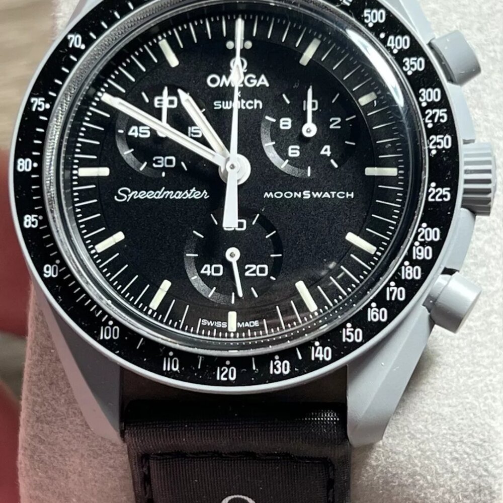 Authentic OMEGA X SWATCH Bioceramic MoonSwatch Mission to Moon SO33M100 Full Set